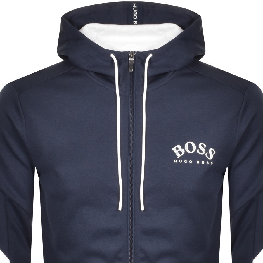 Alternative Image for ProductBOSS Saggy Full Zip Hoodie Navy2